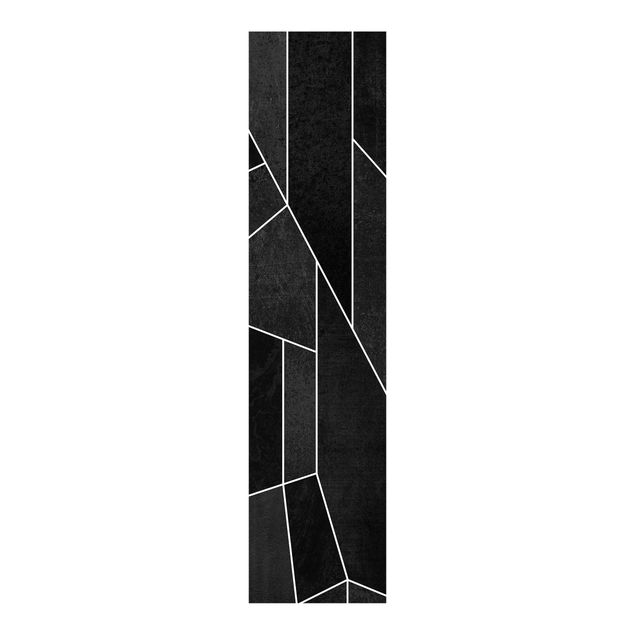 Tende a pannello scorrevoli astratte Acquerello geometrico in bianco e nero
