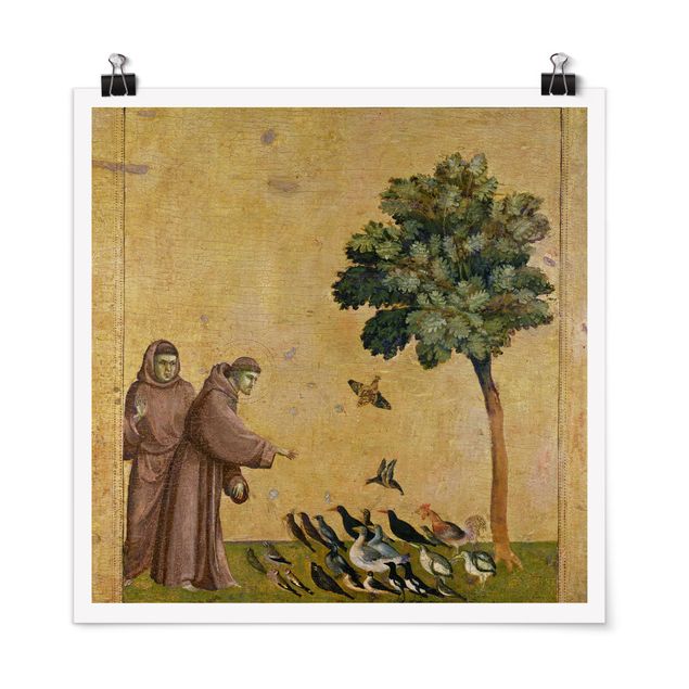 Quadri moderni per arredamento Giotto di Bondone - San Francesco che si rivolge agli uccelli