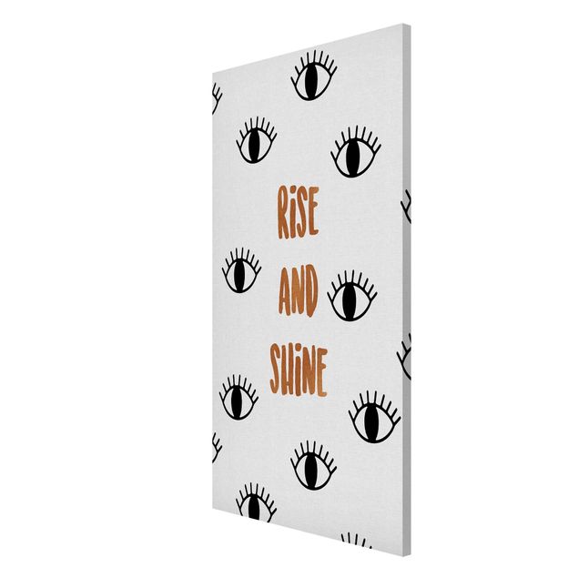 Riproduzione quadri famosi Citazione della camera da letto - Rise & Shine