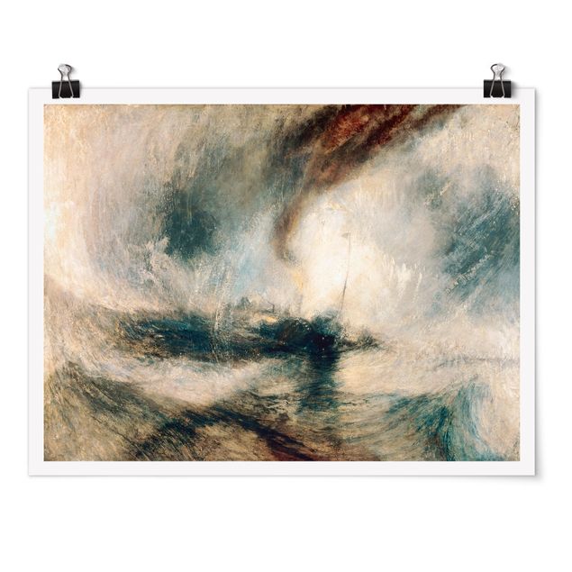 Poster - William Turner - Tempesta di neve Sul Mare - Orizzontale 3:4