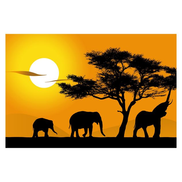 Carte da parati paesaggio Elefante africano a piedi
