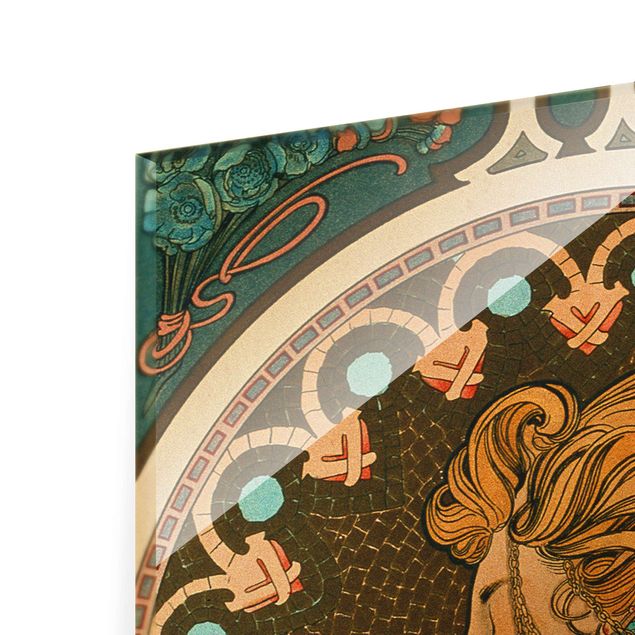 Quadri stile vintage Alfons Mucha - La piuma