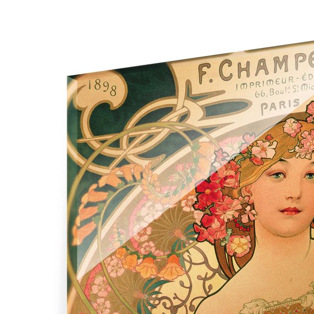 Quadro floreale Alfons Mucha - Poster per F. Champenois