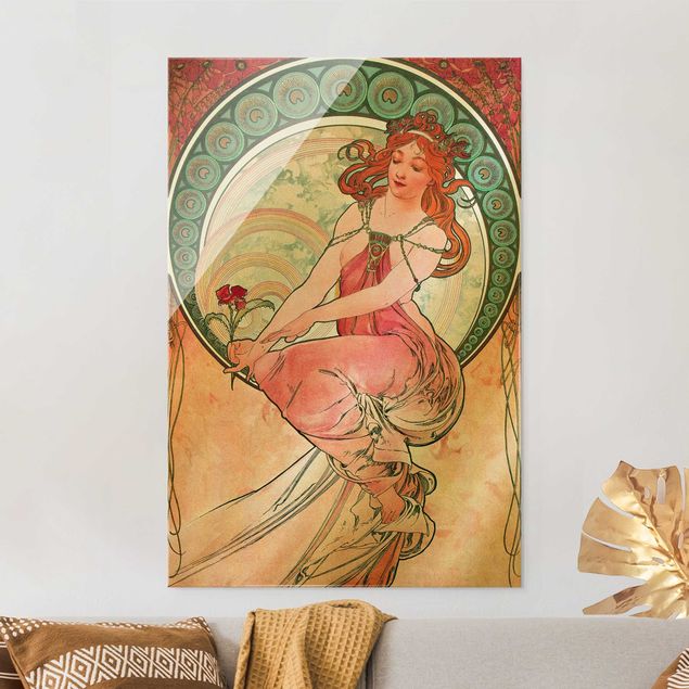 Riproduzioni quadri famosi Alfons Mucha - Quattro arti - Pittura