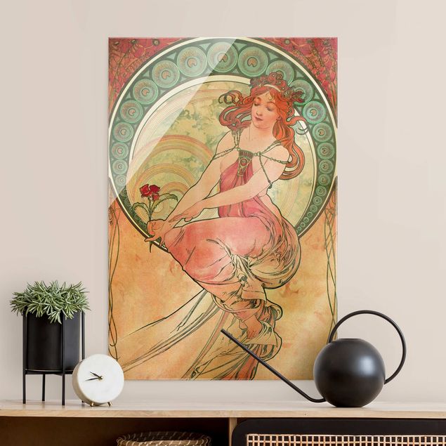 Stile artistico Alfons Mucha - Quattro arti - Pittura