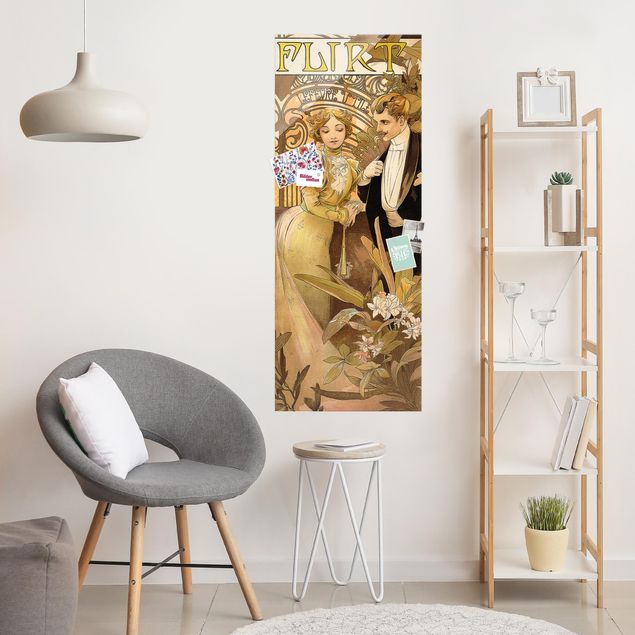 Riproduzioni quadri famosi Alfons Mucha - Poster pubblicitario per i biscotti Flirt