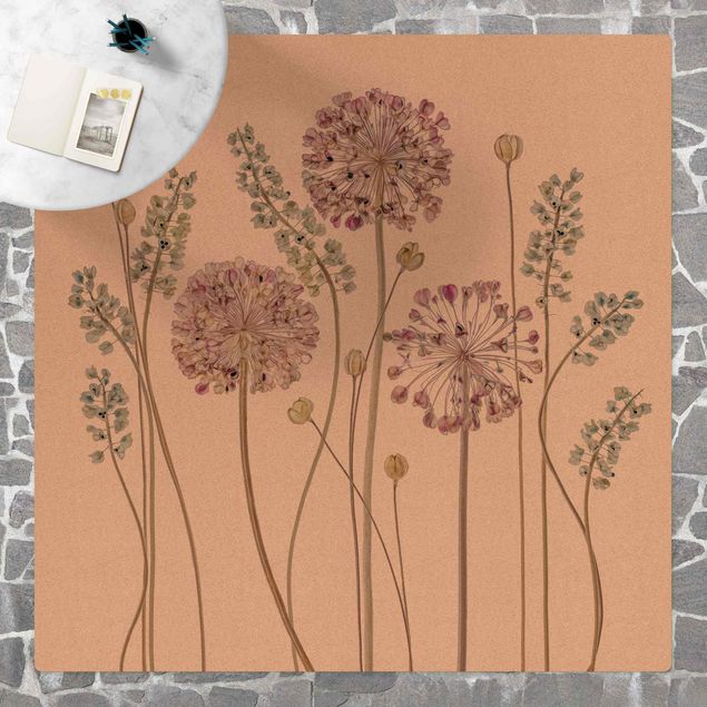 tappeti floreali Illustrazione di Allium