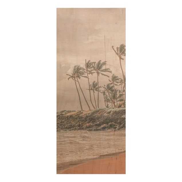 Quadri in legno con paesaggio Aloha Hawaii Spiaggia ll
