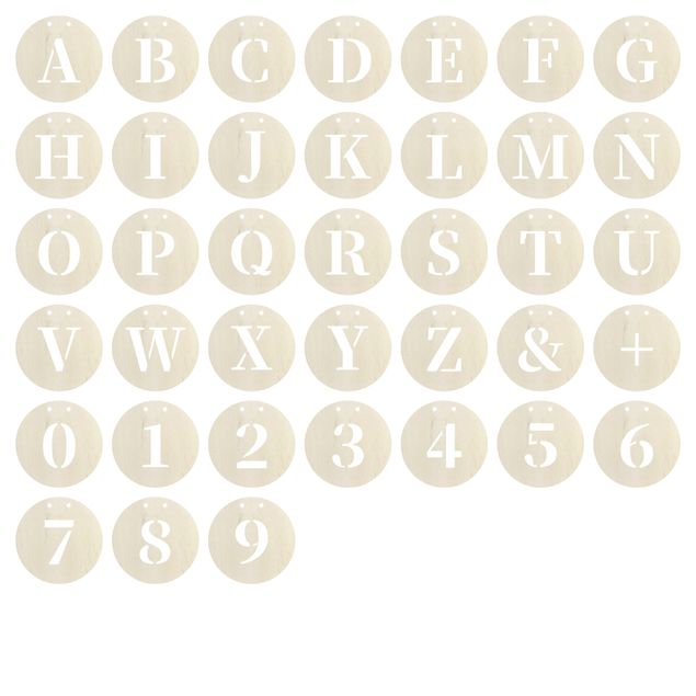 Quadri con lettere Alfabeto cerchio con serif