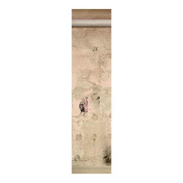 Tende a pannello scorrevoli effetto legno Vecchio muro di cemento incorniciato in un teatro