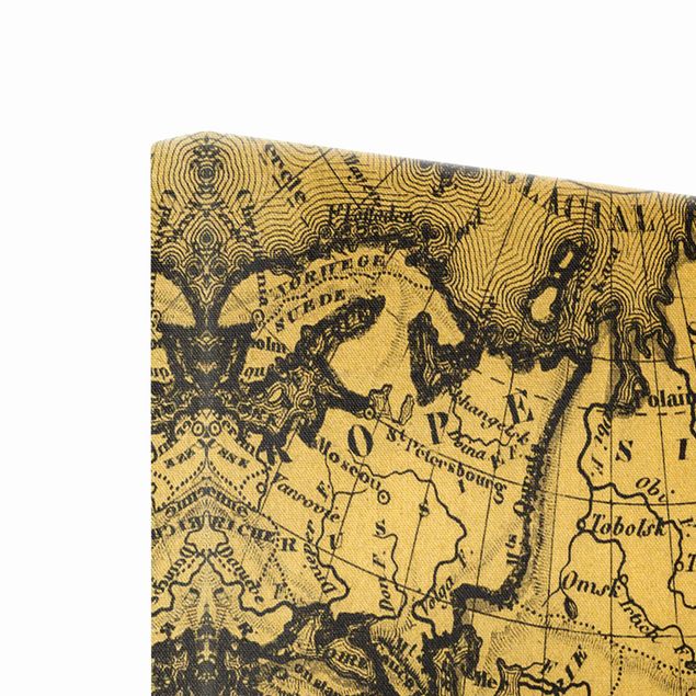 Stampe Dettagli della mappa del Vecchio Mondo