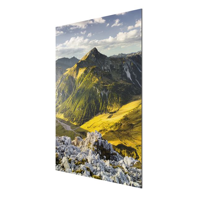 Quadro moderno Mountains and valley of the Lechtal Alps in Tirol4:3