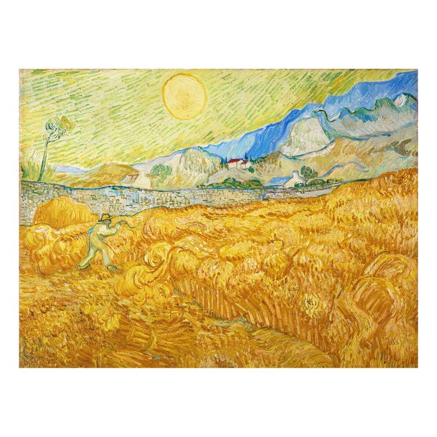 Quadro puntinismo Vincent Van Gogh - Il raccolto, il campo di grano