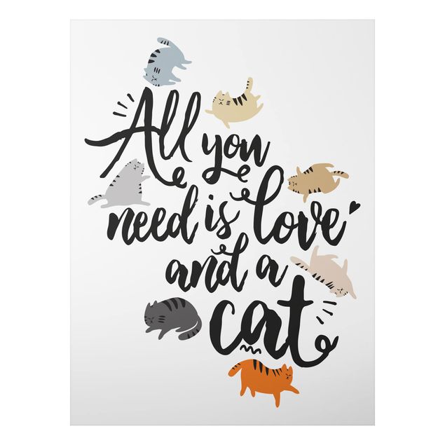 Quadri moderni   All You Need Is Love And A Cat
