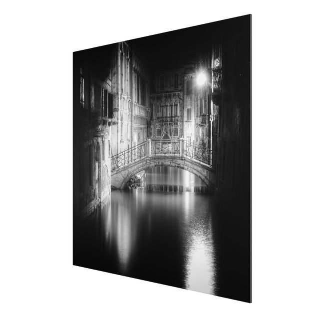 Quadri moderni bianco e nero Ponte Venezia