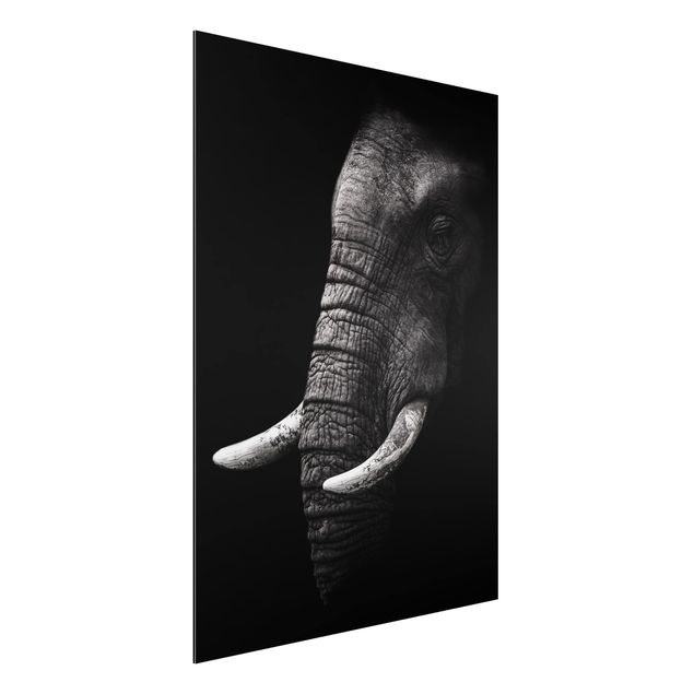 Quadri paesaggistici Ritratto di elefante scuro