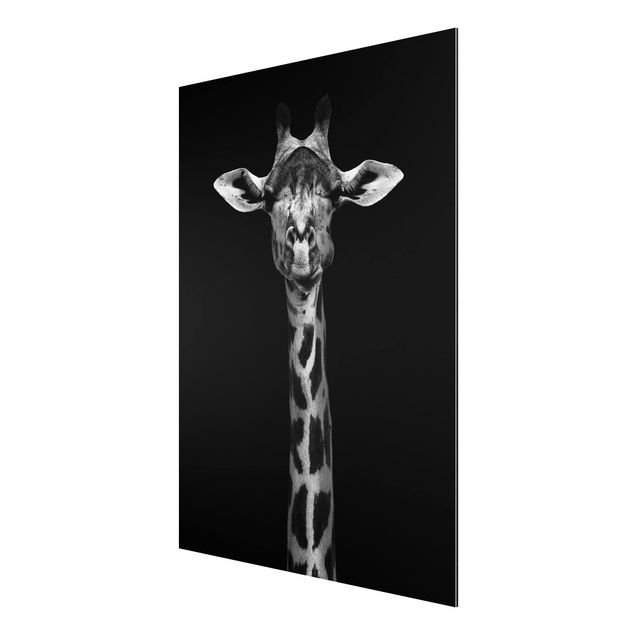 Quadri moderni per arredamento Ritratto di giraffa scura
