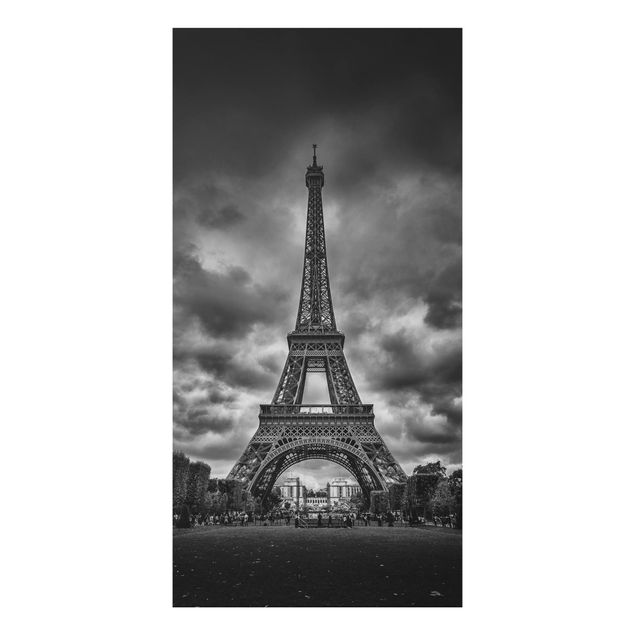 Quadri Parigi Torre Eiffel davanti alle nuvole in bianco e nero