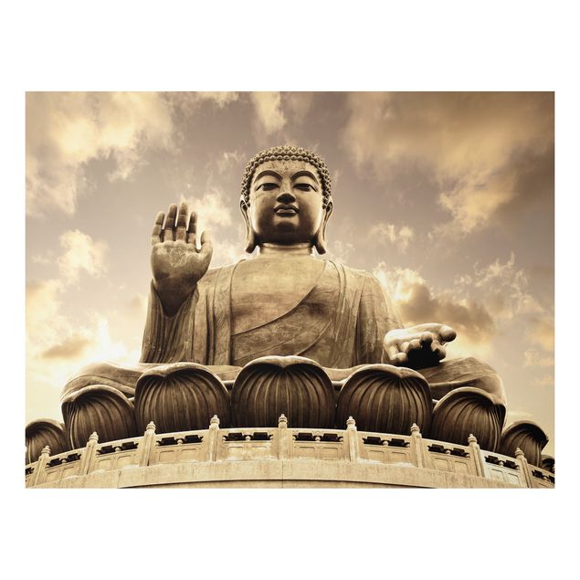 Quadri retro Grande Buddha in seppia
