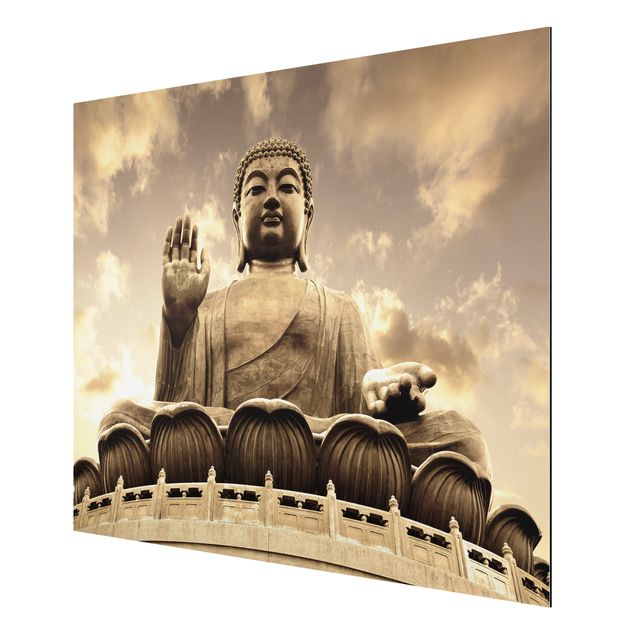 Quadri spirituali Grande Buddha in seppia