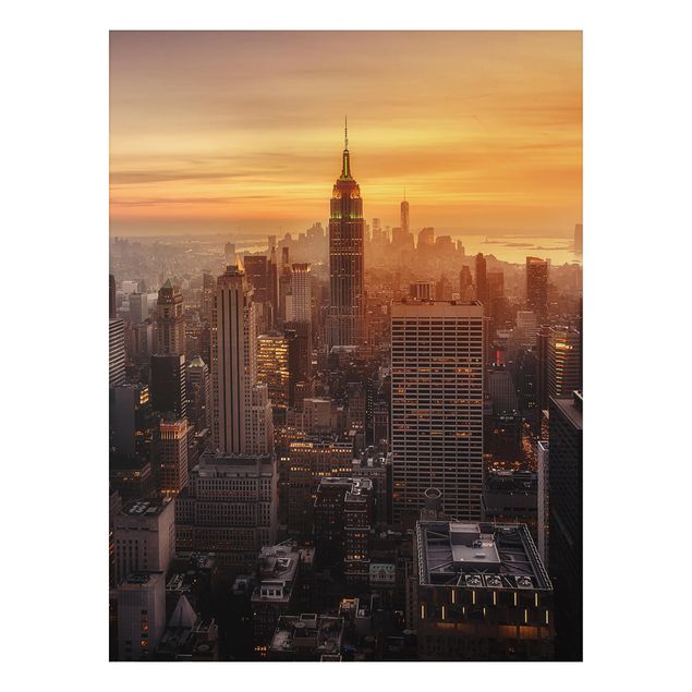 Quadro New york Skyline di Manhattan di sera