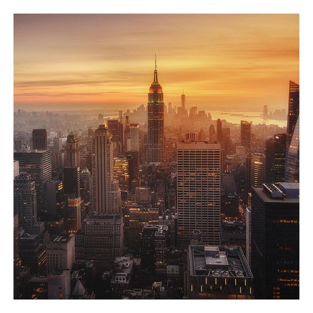 Quadro New york Skyline di Manhattan di sera
