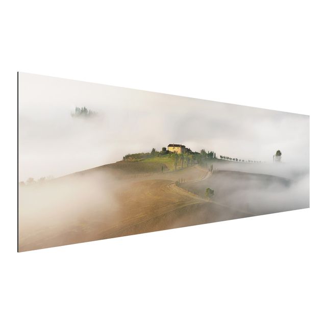 Quadri con paesaggio Nebbia mattutina in Toscana