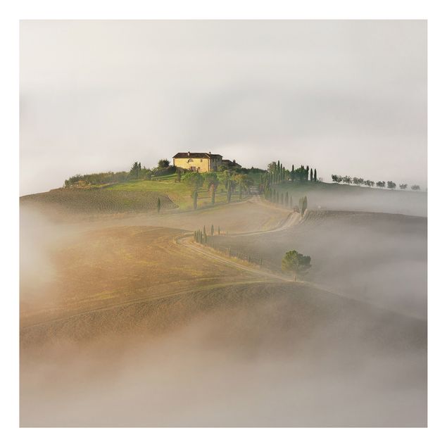 Quadri montagne Nebbia mattutina in Toscana