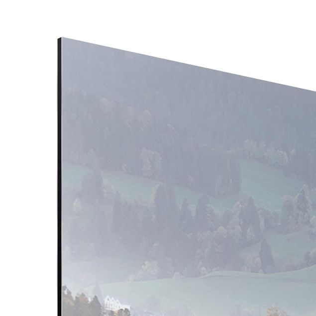 Quadro moderno Giornata autunnale nebbiosa in Svizzera