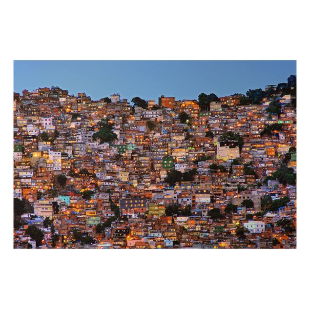 Quadro moderno Rio De Janeiro Favela tramonto