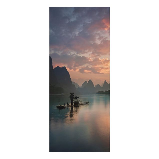 Quadri con paesaggio Alba sul fiume cinese