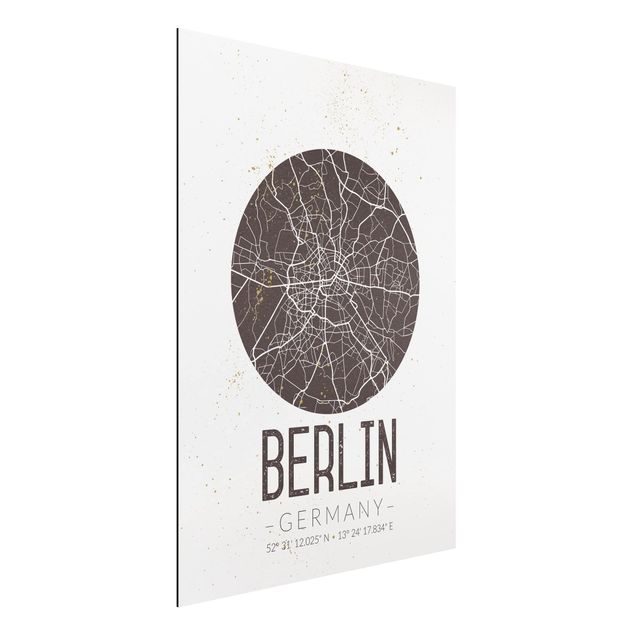 Quadri moderni   Mappa della città di Berlino - Retrò