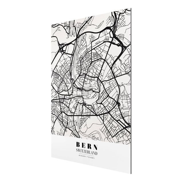 Quadro mappamondo Mappa di Berna - Classica