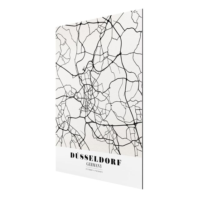 Quadri mappamondo Mappa di Dusseldorf - Classica