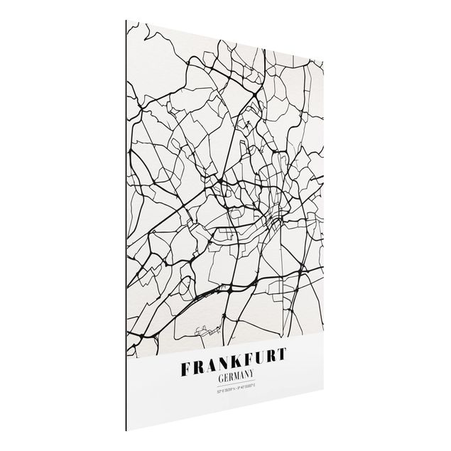 Quadro moderno Mappa di Francoforte - Classica