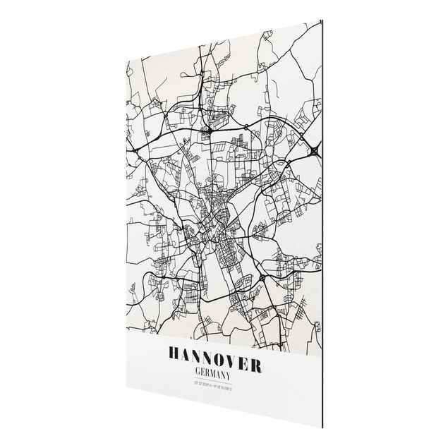 Quadri mappamondo Mappa di Hannover - Classica