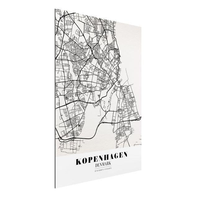 Quadro moderno Mappa di Copenaghen - Classica