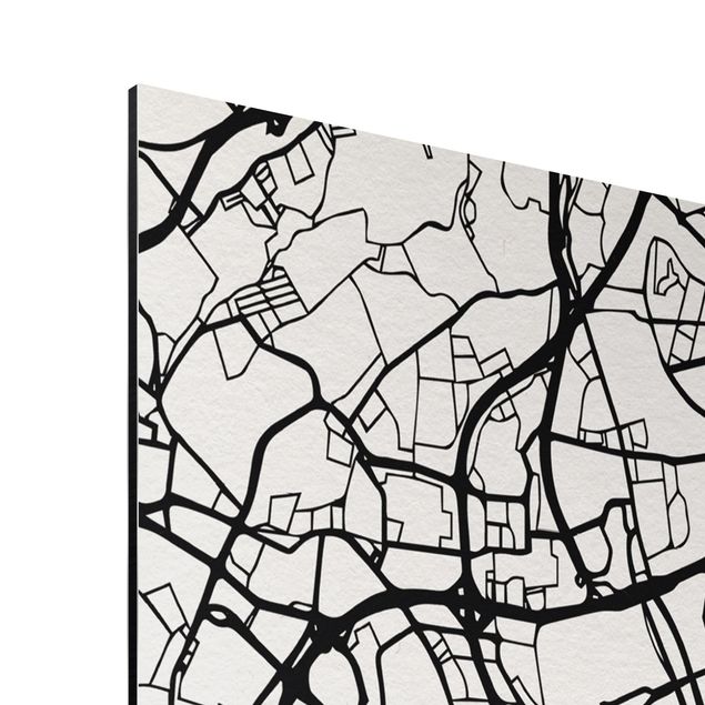 Alluminio Dibond Mappa di Lisbona - Classica