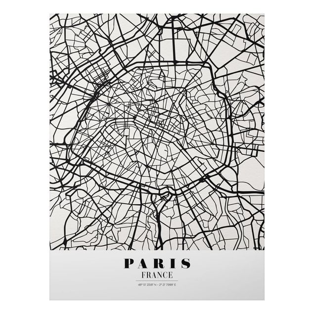 Quadri moderni   Mappa di Parigi - Classica