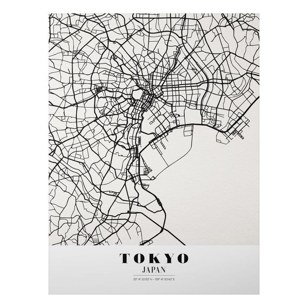 Quadri moderni per arredamento Mappa di Tokyo - Classica