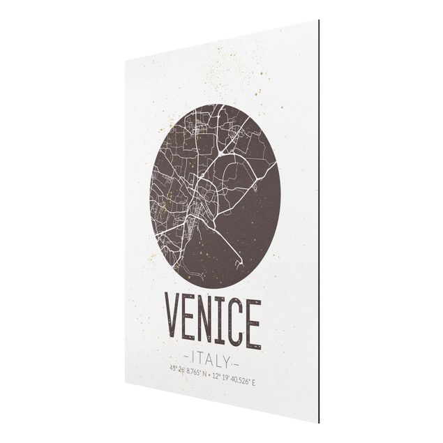 Quadri mappamondo Mappa di Venezia - Retrò