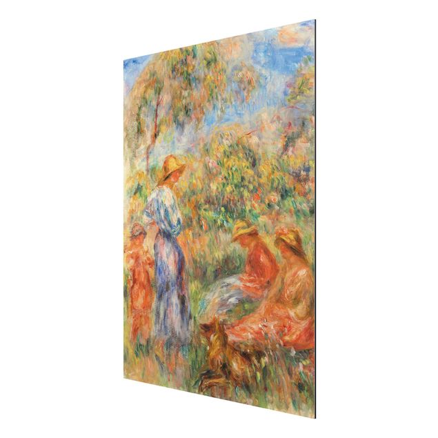 Quadri impressionisti Auguste Renoir - Tre donne e un bambino in un paesaggio