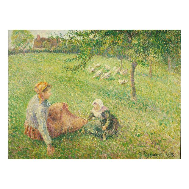 Quadro puntinismo Camille Pissarro - Il pascolo delle oche
