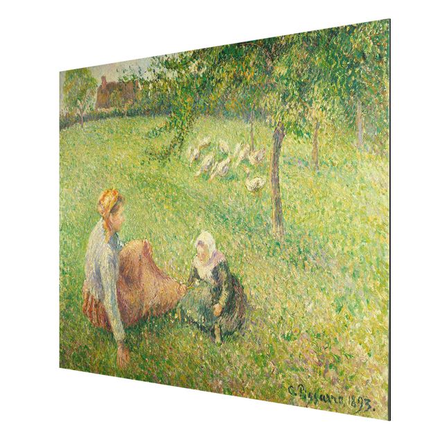 Quadro post impressionista Camille Pissarro - Il pascolo delle oche