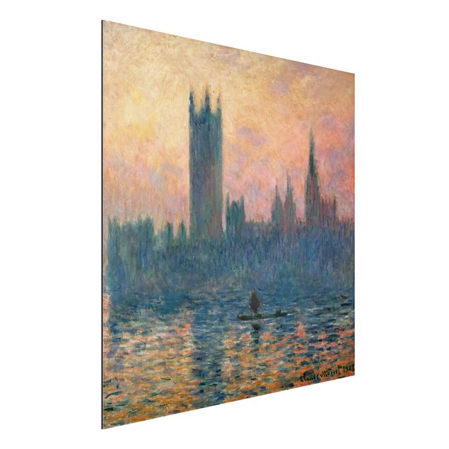 Stampe quadri famosi Claude Monet - Tramonto a Londra