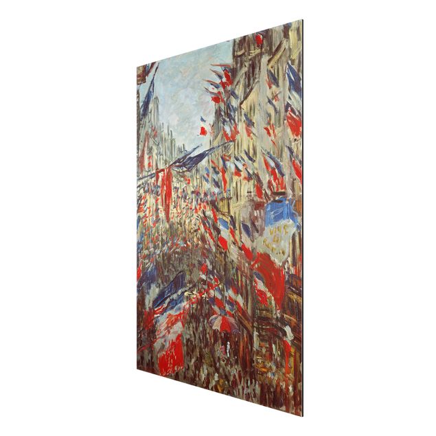 Impressionismo quadri Claude Monet - Rue Montorgueil con le bandiere