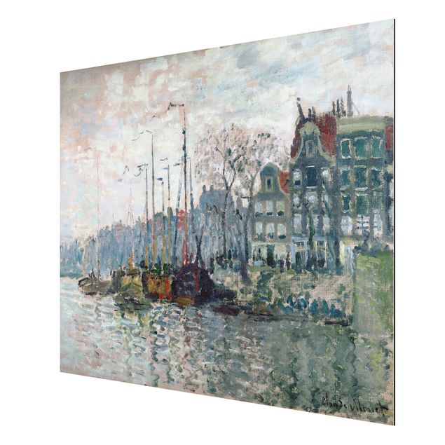 Quadri Impressionismo Claude Monet - Veduta di Prins Hendrikkade e Kromme Waal ad Amsterdam