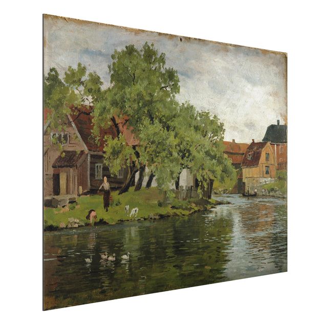 Quadri espressionismo Edvard Munch - Scena sul fiume Akerselven