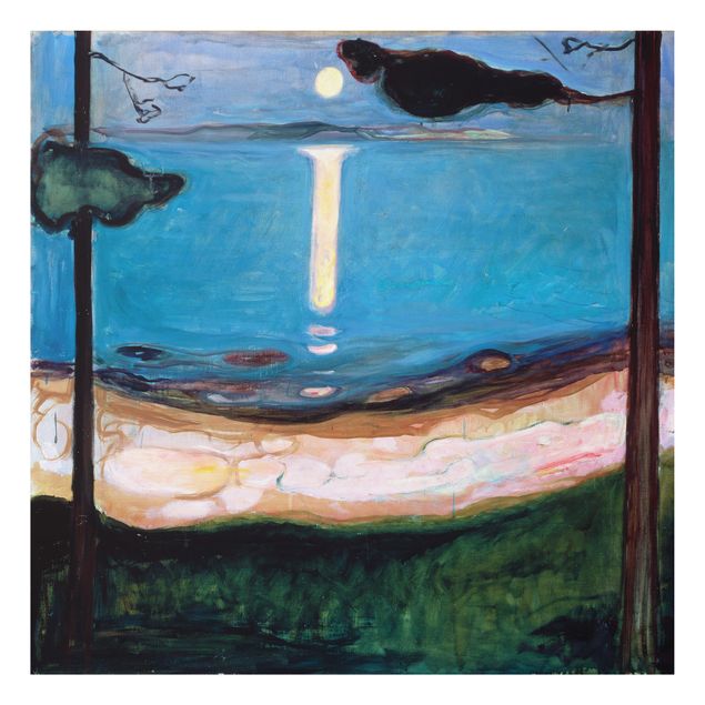 Quadro post impressionista Edvard Munch - Notte di luna
