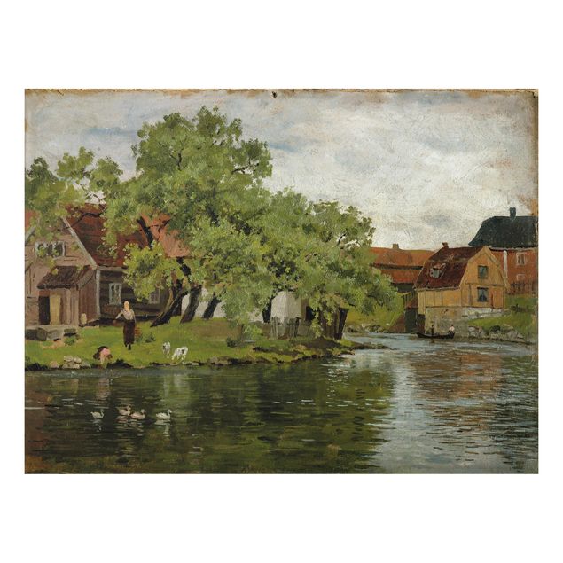 Quadri post impressionismo Edvard Munch - Scena sul fiume Akerselven